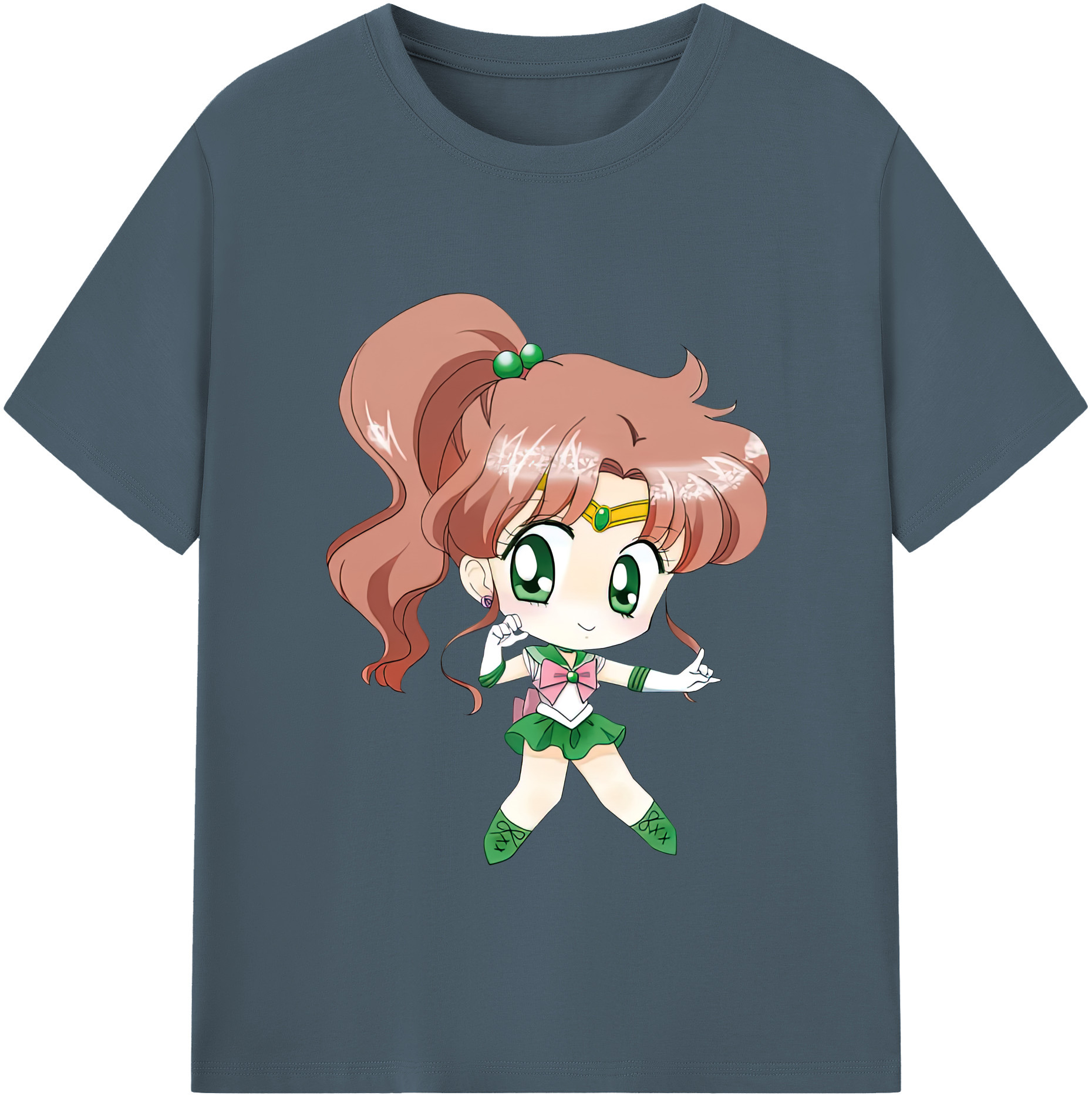 （画像用） 美少女戦士セーラームーン 木野 まこと きの まこと Sailor Moon Kino Makoto （セーラージュピター；Sailor Jupiter） 綿100％半袖Tシャツ（フロントプリント）